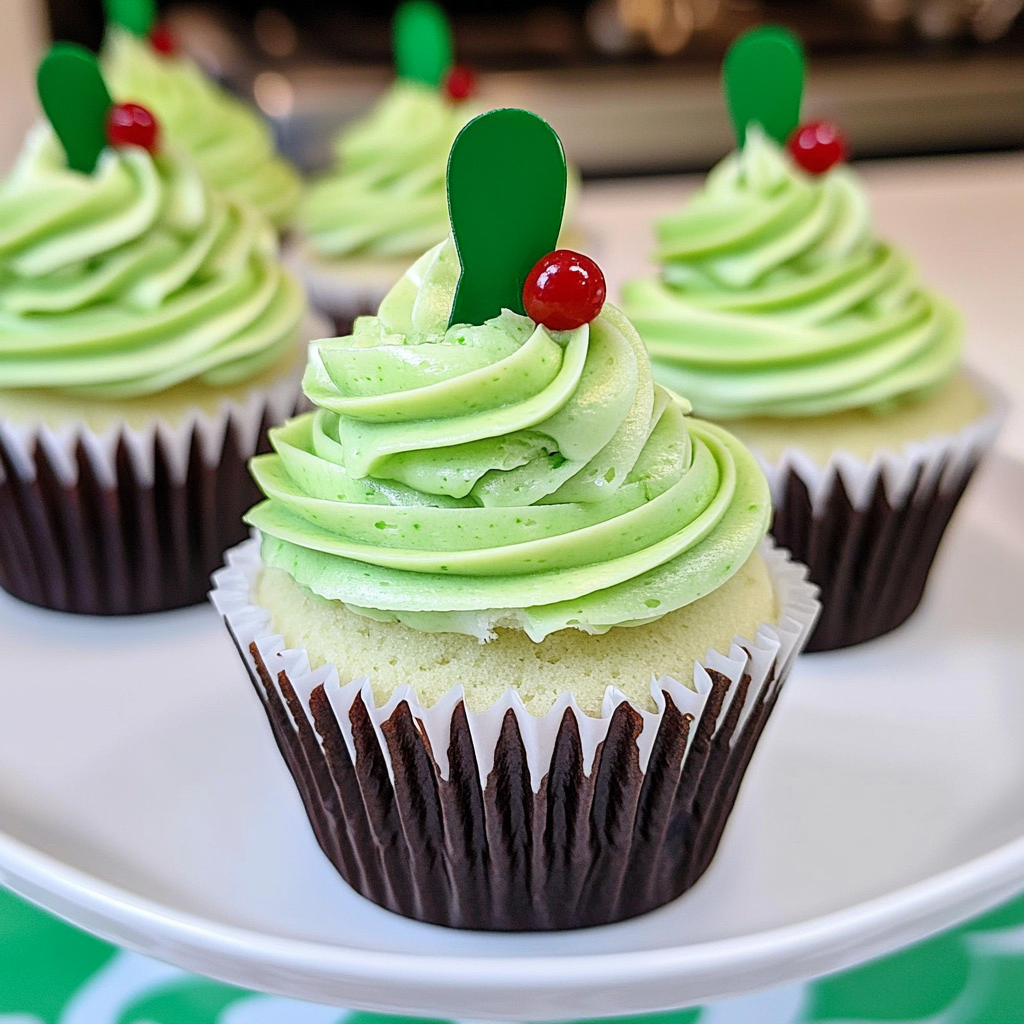 Boozy Shamrock Shake Cupcakes