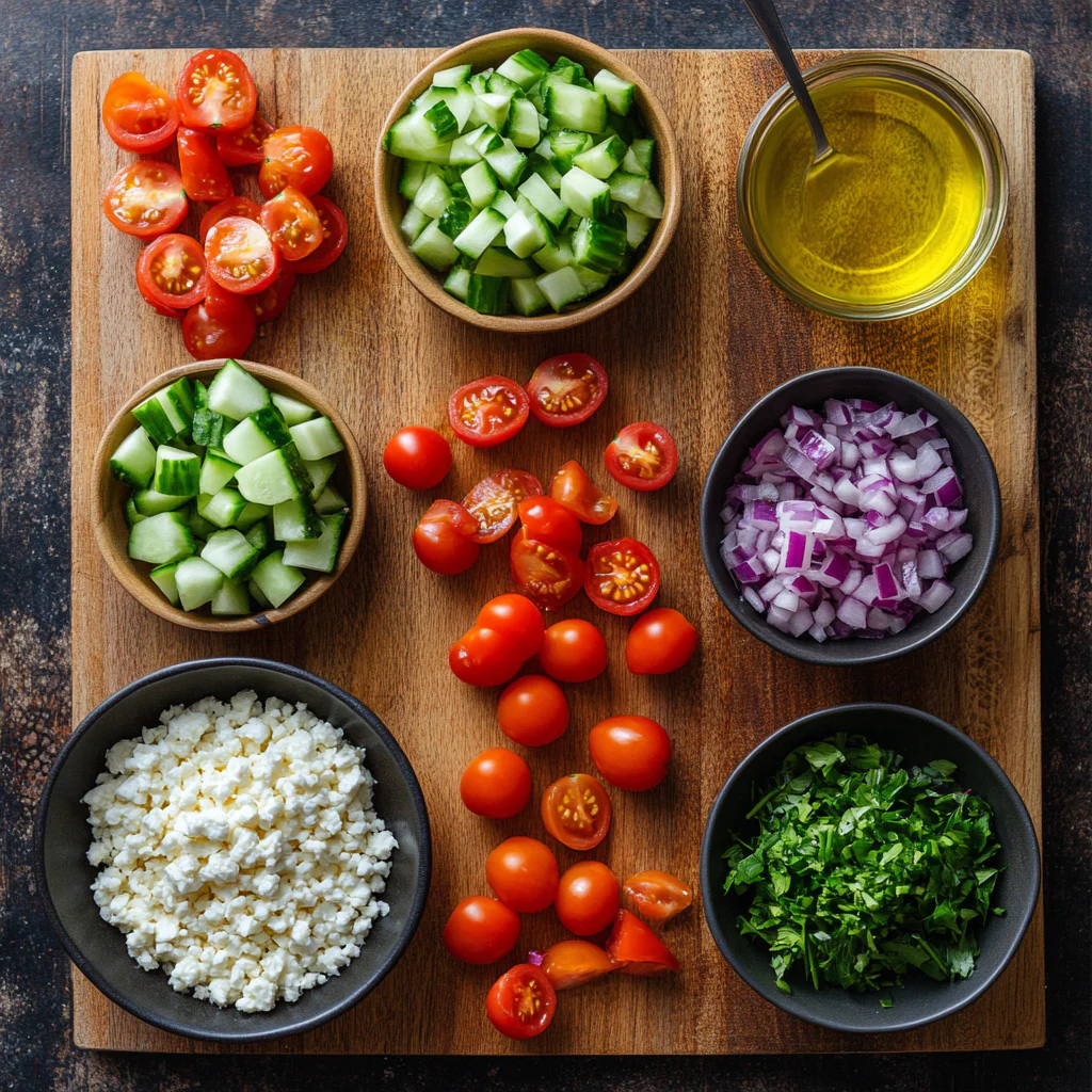 Farro Salad ingredients