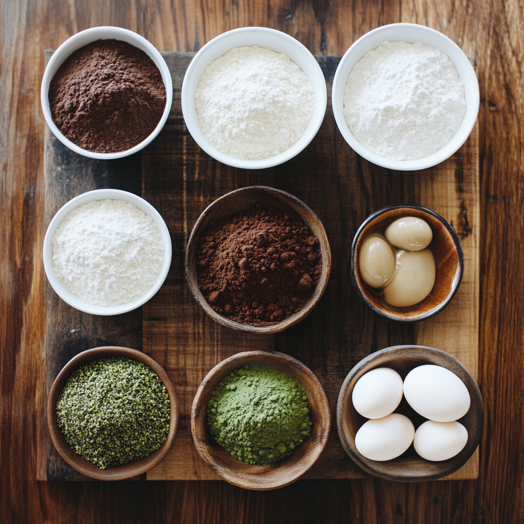 Green Velvet Cupcakes ingredients