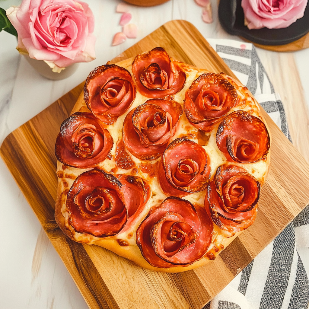 Heart Shaped Pizza Roses