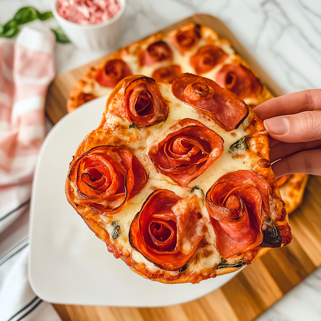 Heart Shaped Pizza Roses
