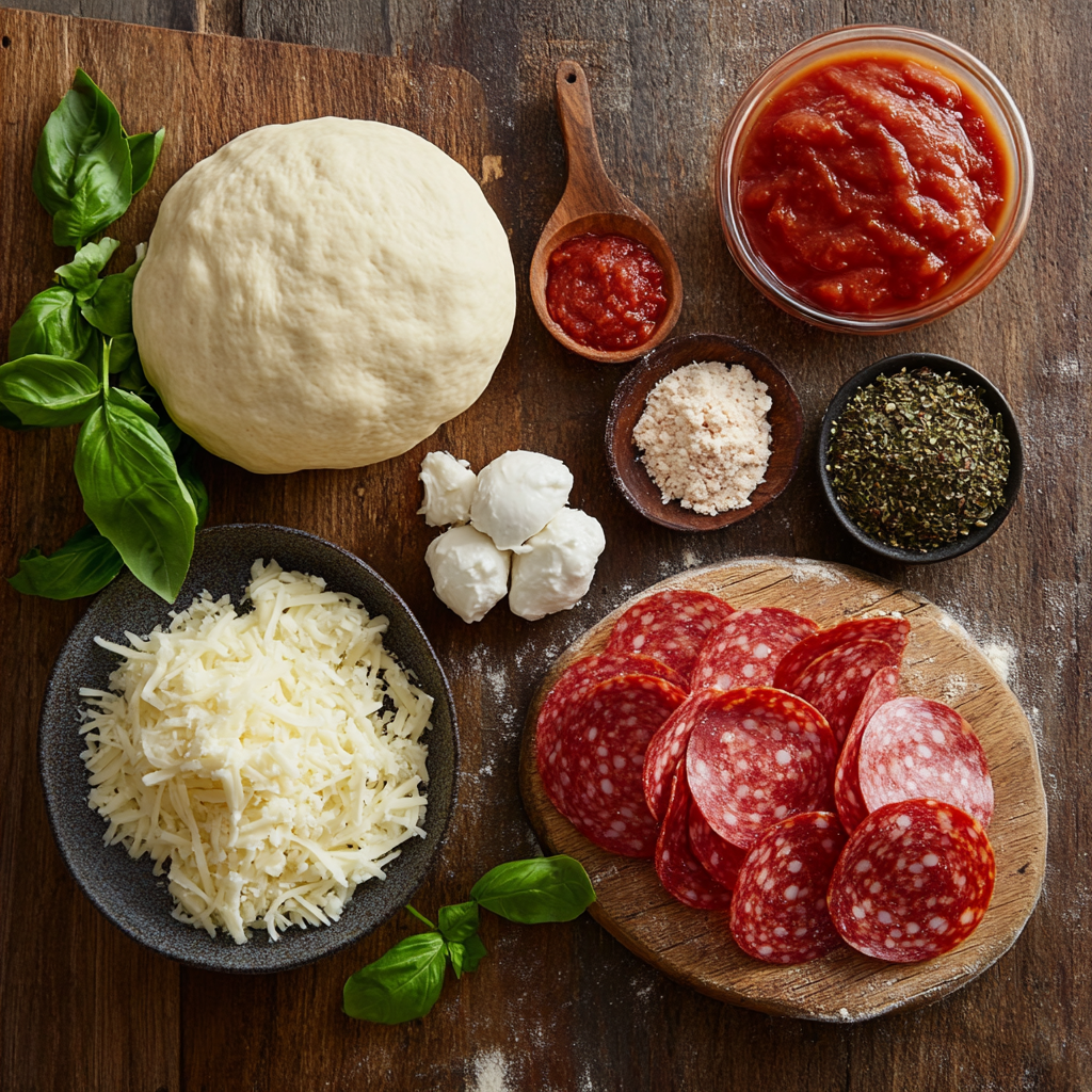 Heart Shaped Pizza Roses ingredients