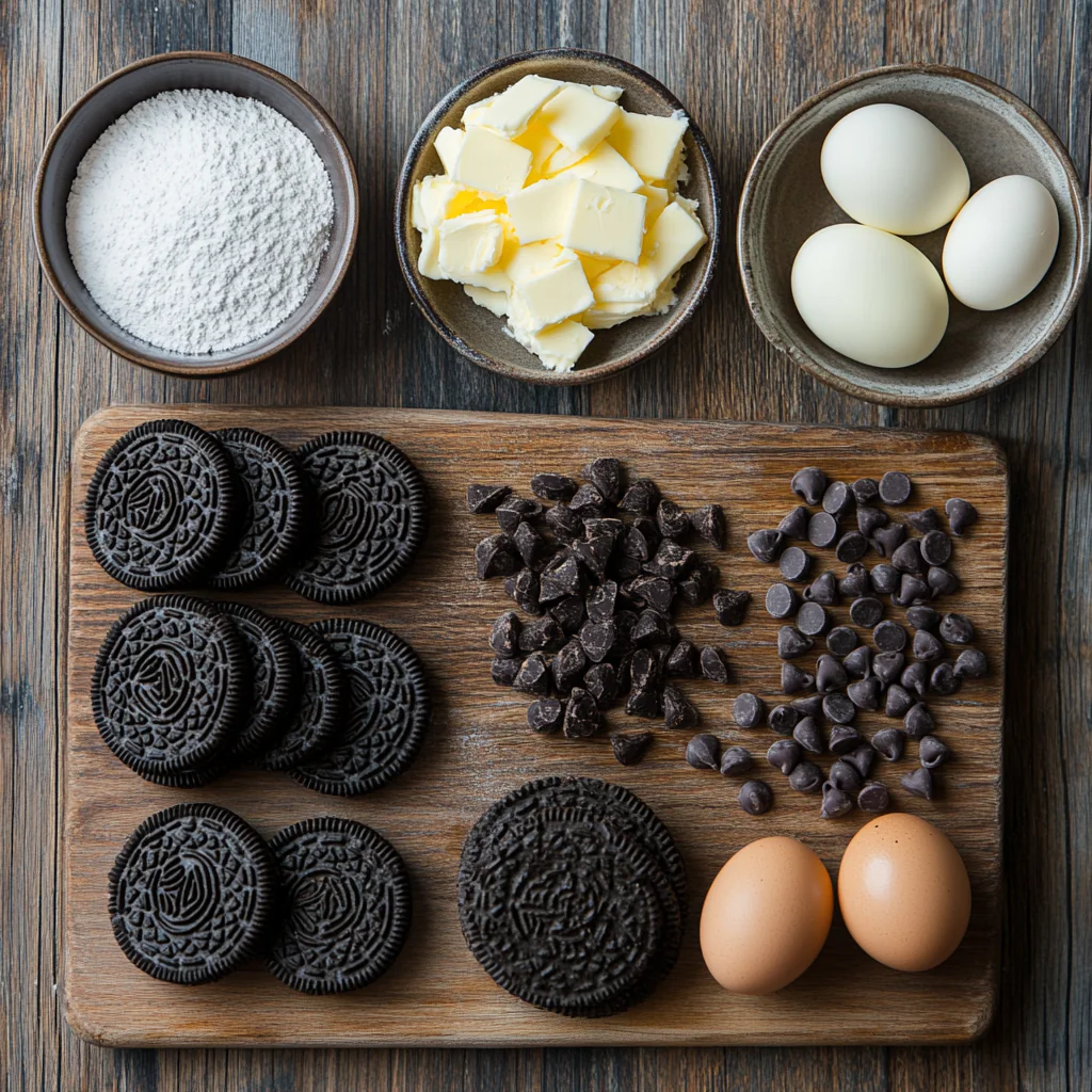 Oreo Chocolate Mint Cheesecakes ingredients