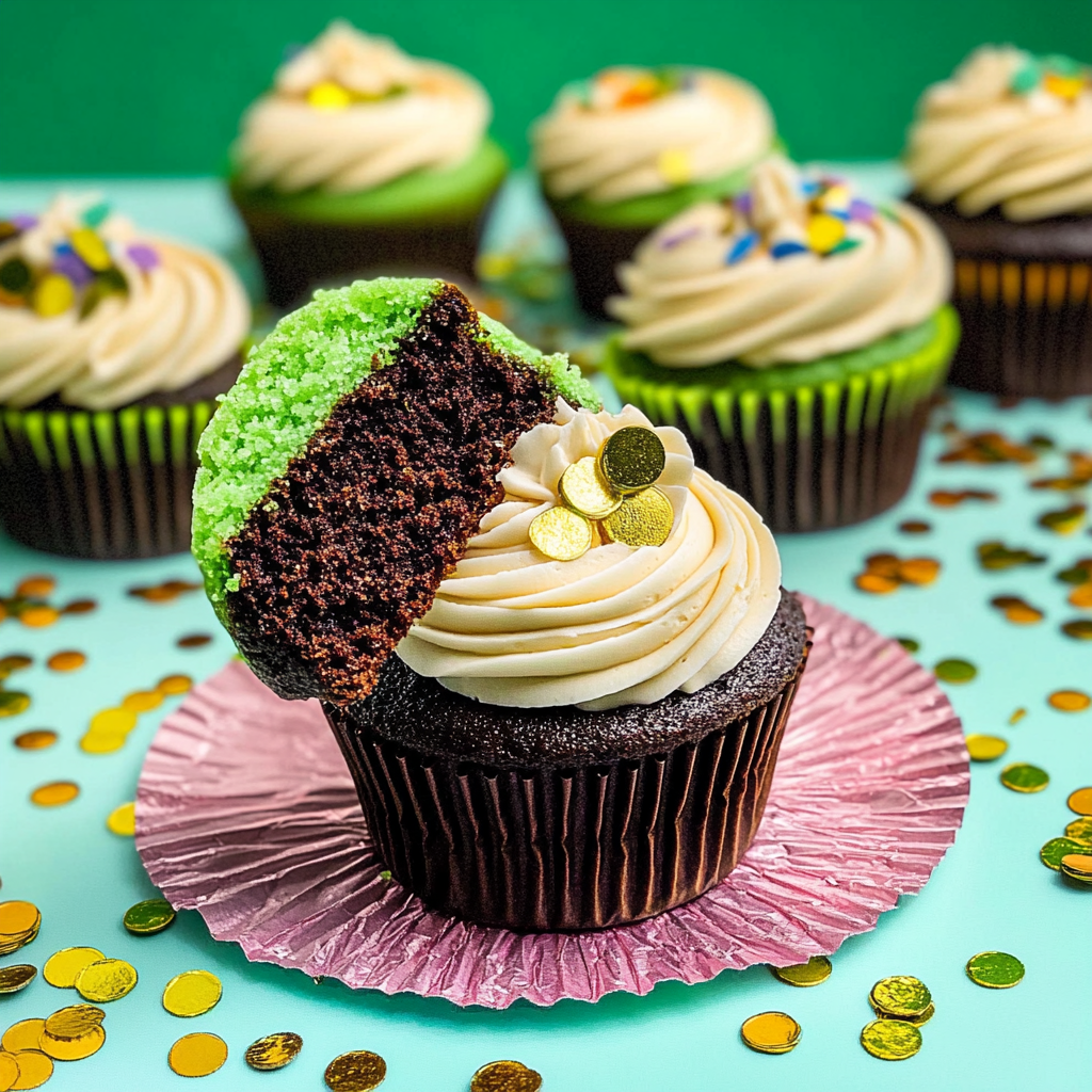 Pot of Gold St Patrick’s Day Cupcakes
