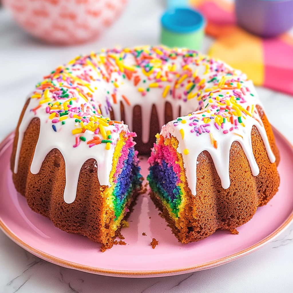 Rainbow Bundt Cake