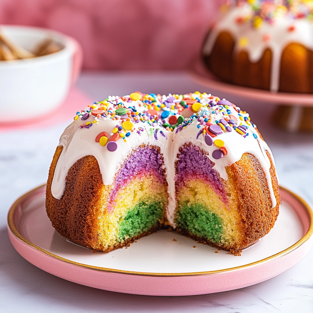 Rainbow Bundt Cake