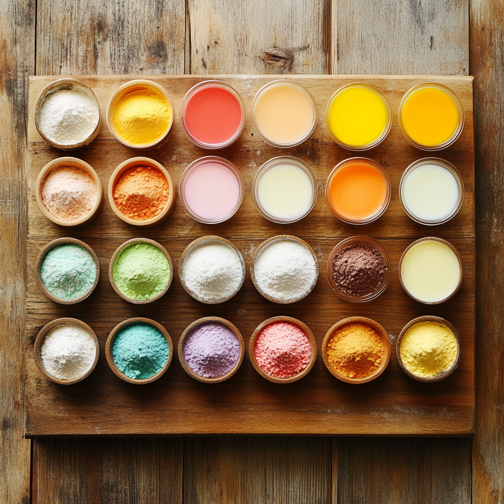 Rainbow Bundt Cake ingredients