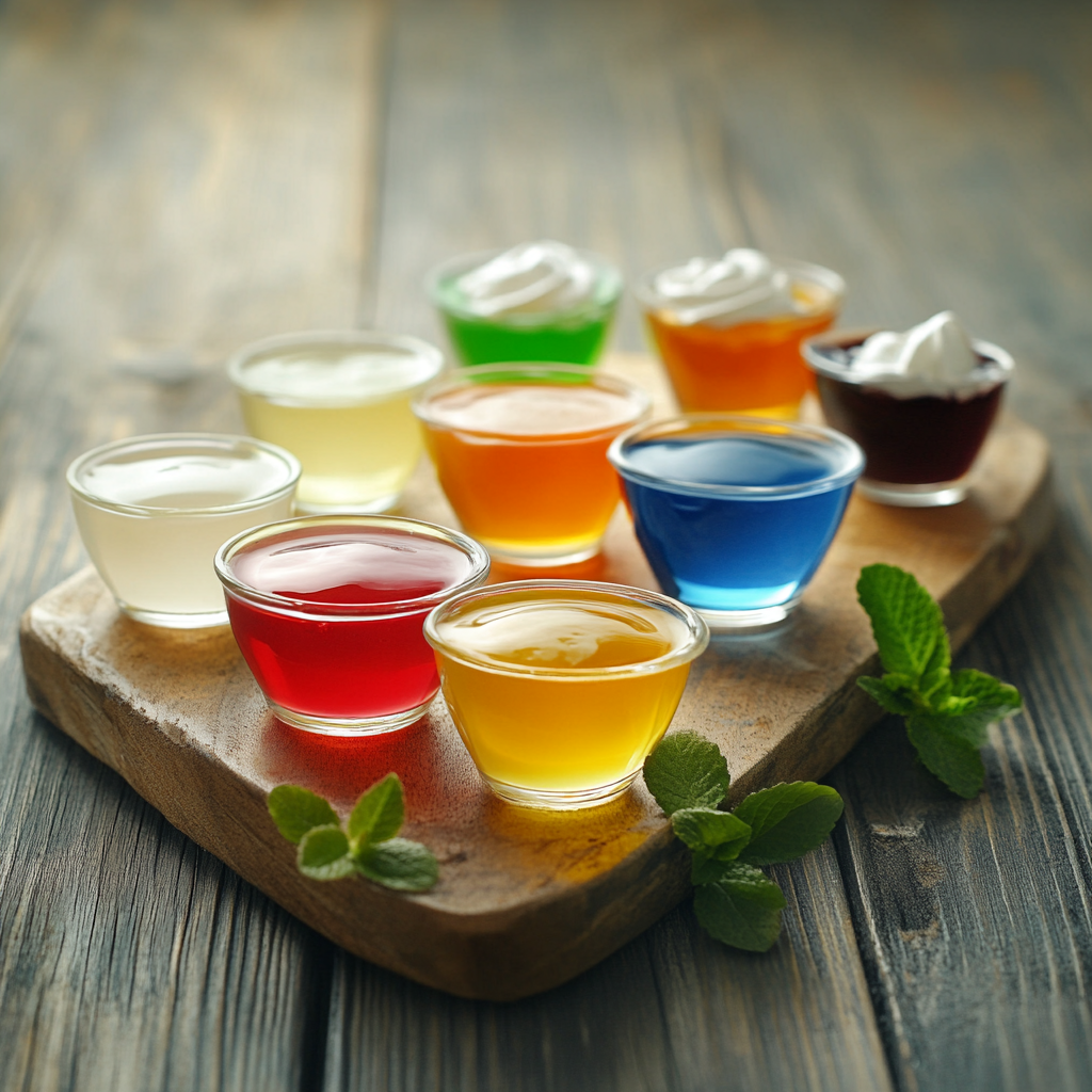 Rainbow Jell-O Cups ingredients