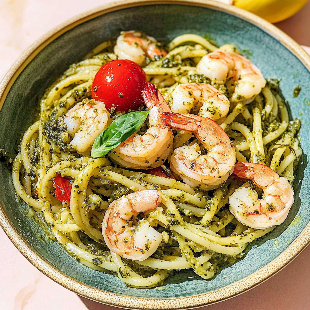 Shrimp Pesto Pasta