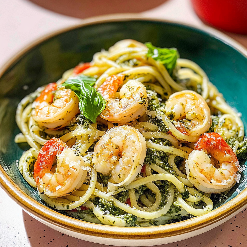 Shrimp Pesto Pasta
