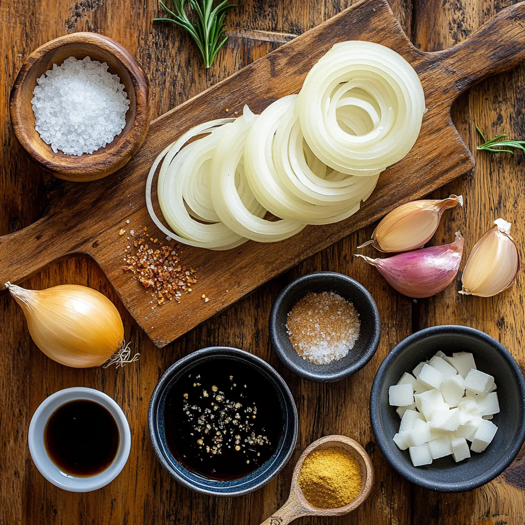 Small Batch Balsamic Dijon Caramelized Onions ingredients