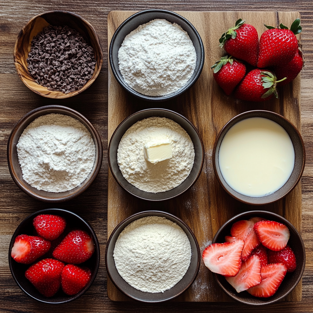 Strawberry Chocolate Cake ingredients