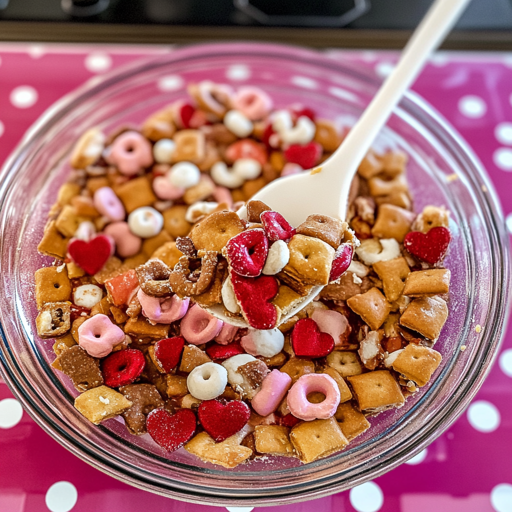 Valentine Sweet and Salty Snack Mix