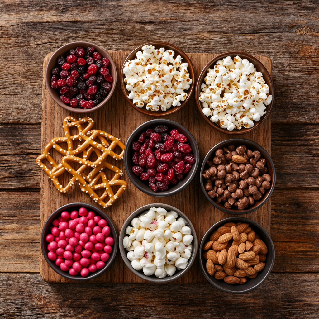 Valentine Sweet and Salty Snack Mix ingredients