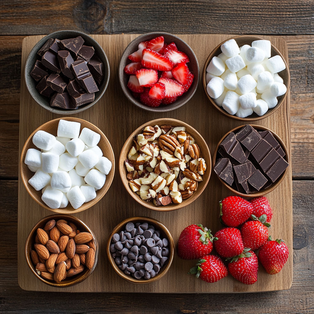 Valentine’s Day Dessert Board ingredients