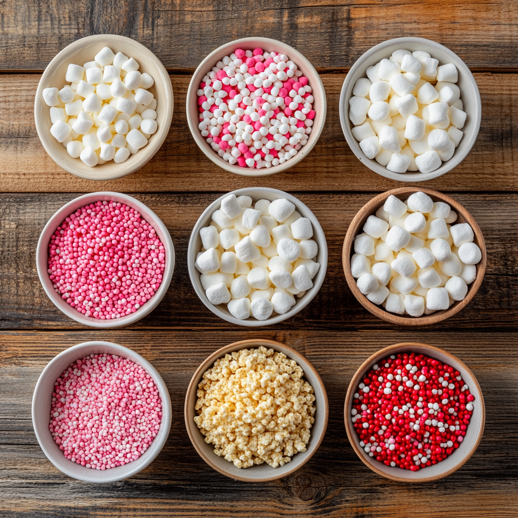 Valentine’s Day Rice Krispie Treats ingredients