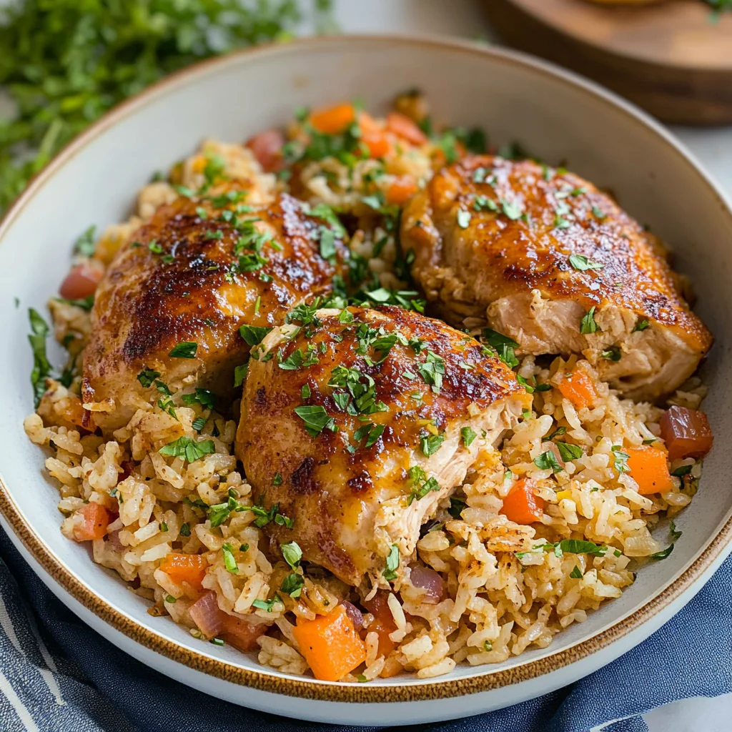 baked chicken and rice