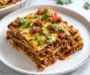 taco bake casserole with tortillas