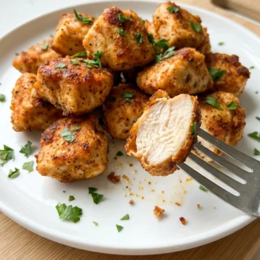 Air Fryer Chicken Bites finished recipe