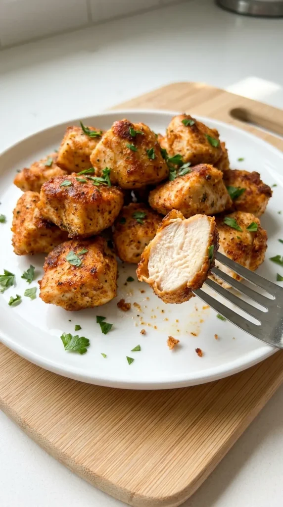 Air Fryer Chicken Bites full finished recipe
