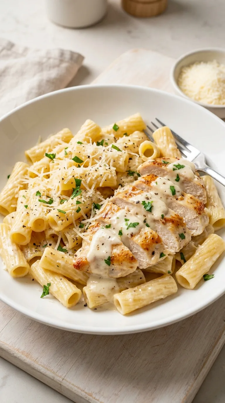 Creamy Chicken Pasta with Garlic Parmesan Sauce featured image