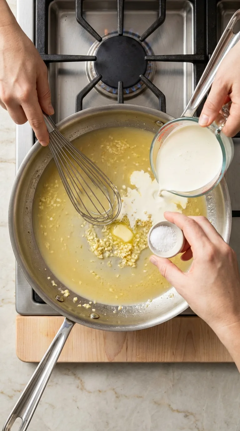 Creamy Chicken Pasta with Garlic Parmesan Sauce step 11