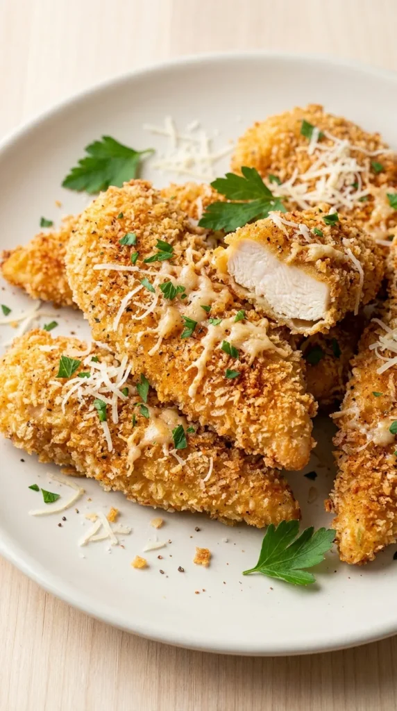 Garlic Parmesan Chicken Tenders full finished recipe