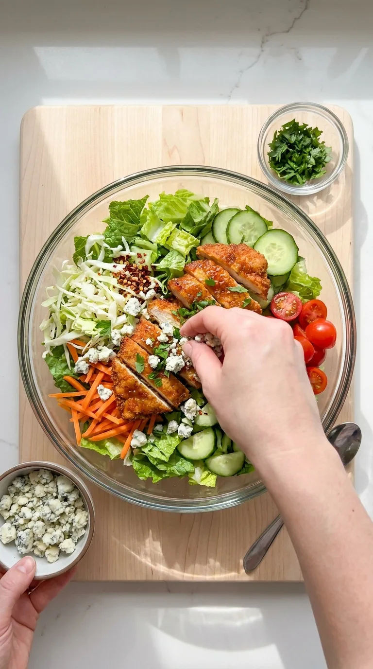 Honey Hot Chicken Salad with Creamy Ranch Dressing step 15