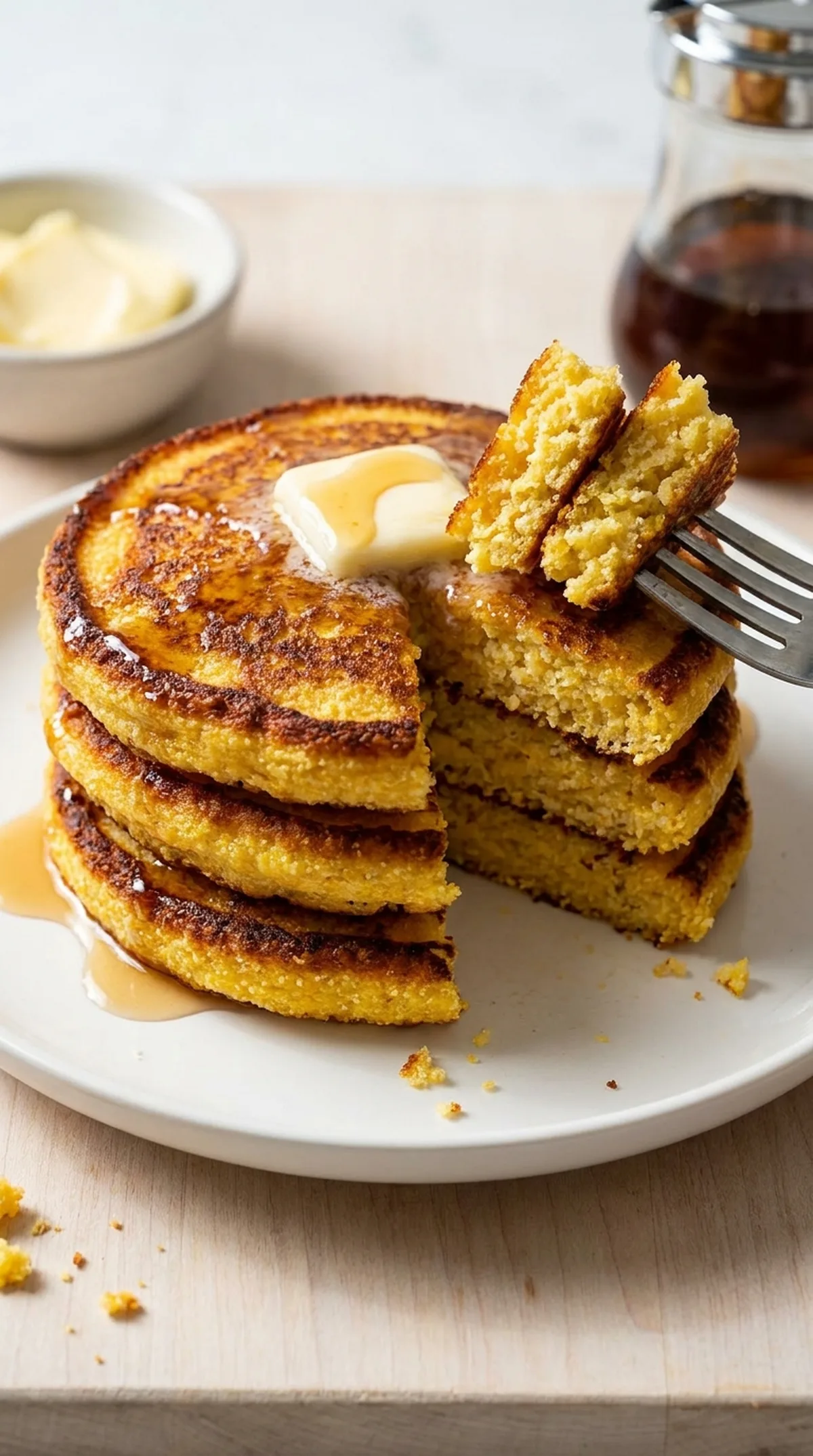 Johnny Cakes with Crisp Cornmeal Edges finished recipe
