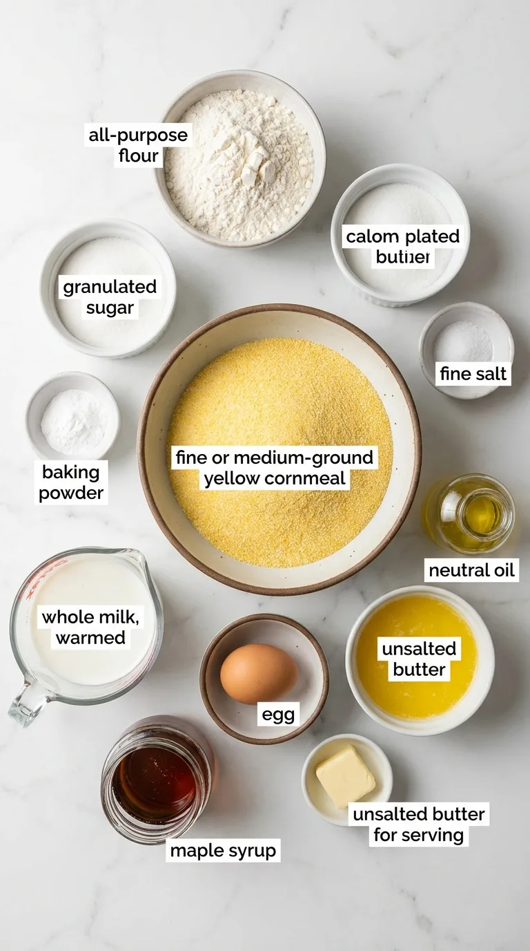 Johnny Cakes with Crisp Cornmeal Edges ingredients
