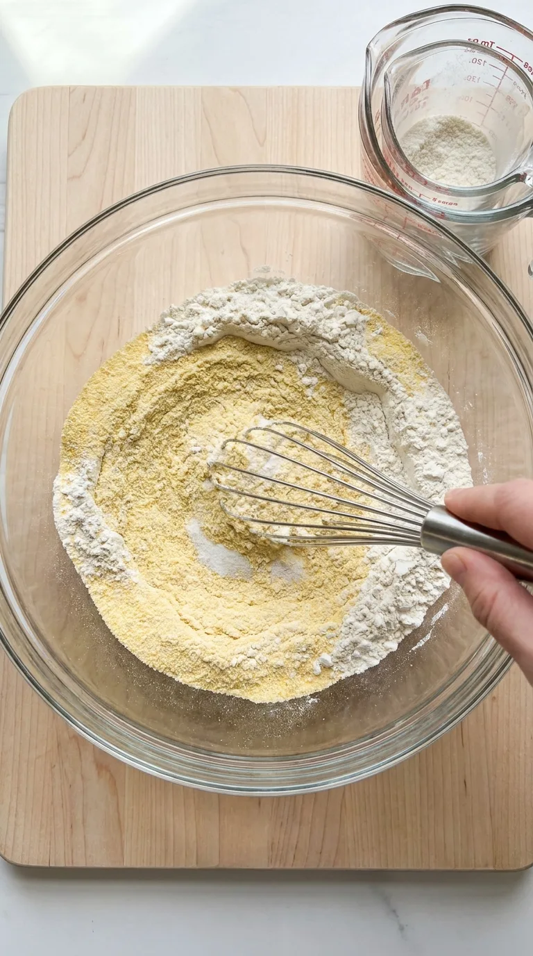 Johnny Cakes with Crisp Cornmeal Edges step 1