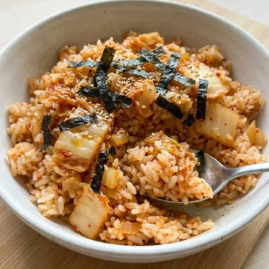 Kimchi Fried Rice finished recipe