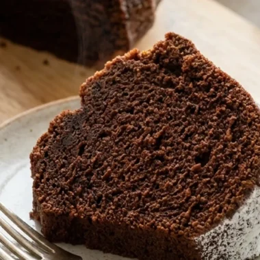 Rich Chocolate Pound Cake finished recipe