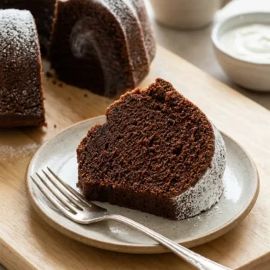 Rich Chocolate Pound Cake finished recipe