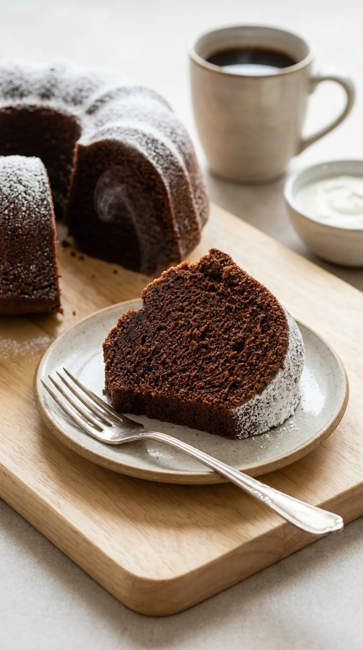 Rich Chocolate Pound Cake finished recipe