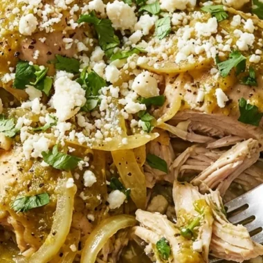 Salsa Verde Chicken finished recipe