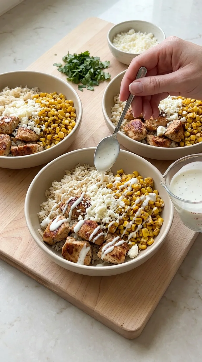 Street Corn Chicken Rice Bowls step 12