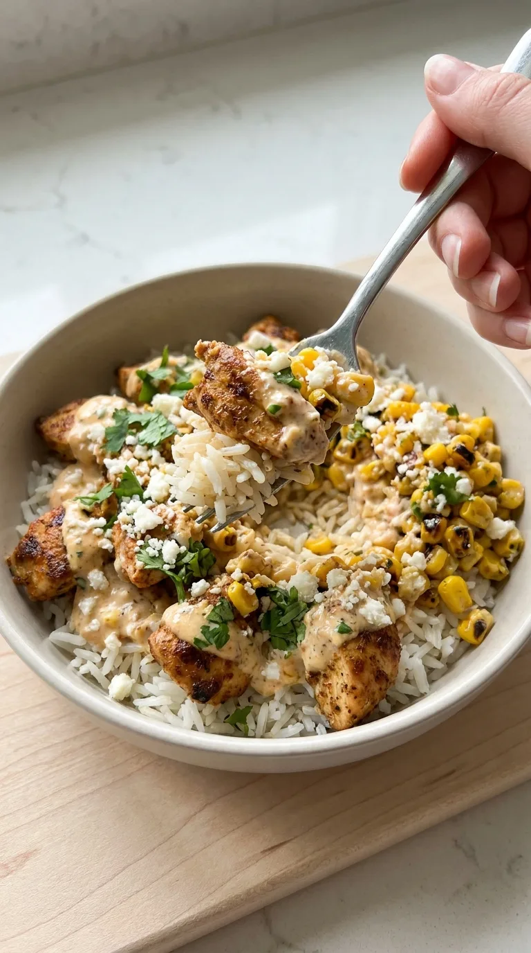 Street Corn Chicken Rice Bowls step Final