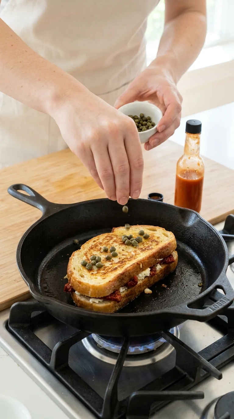 Sun-Dried Tomato and Feta Stuffed French Toast step 3