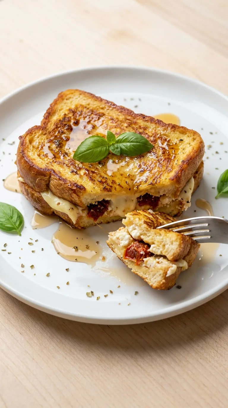 Sun-Dried Tomato and Feta Stuffed French Toast step Final