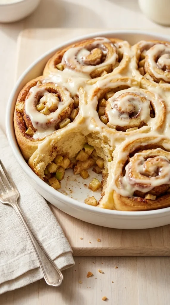 apple pie cinnamon rolls full finished recipe
