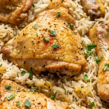 Baked Chicken and Rice finished recipe