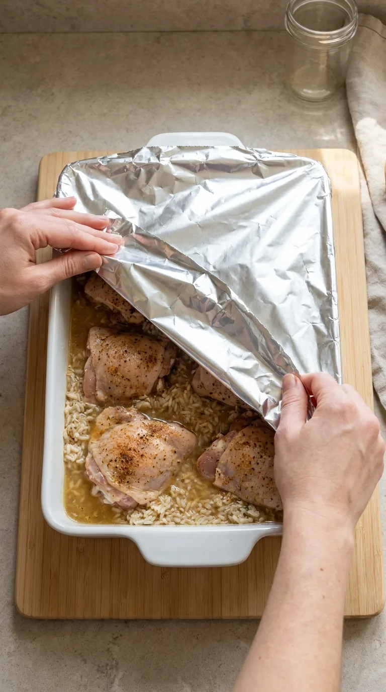 Baked Chicken and Rice step 7