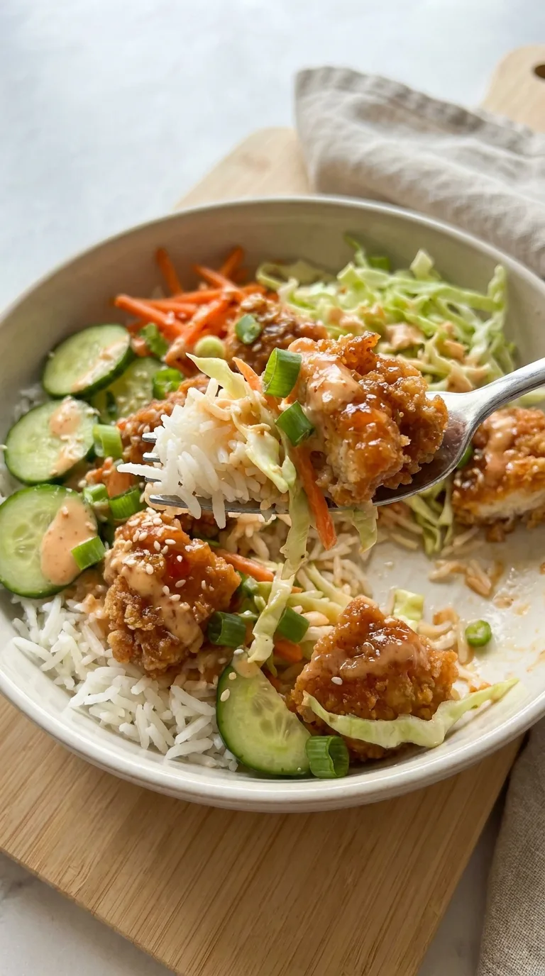 Bang Bang Chicken Bowl final dish