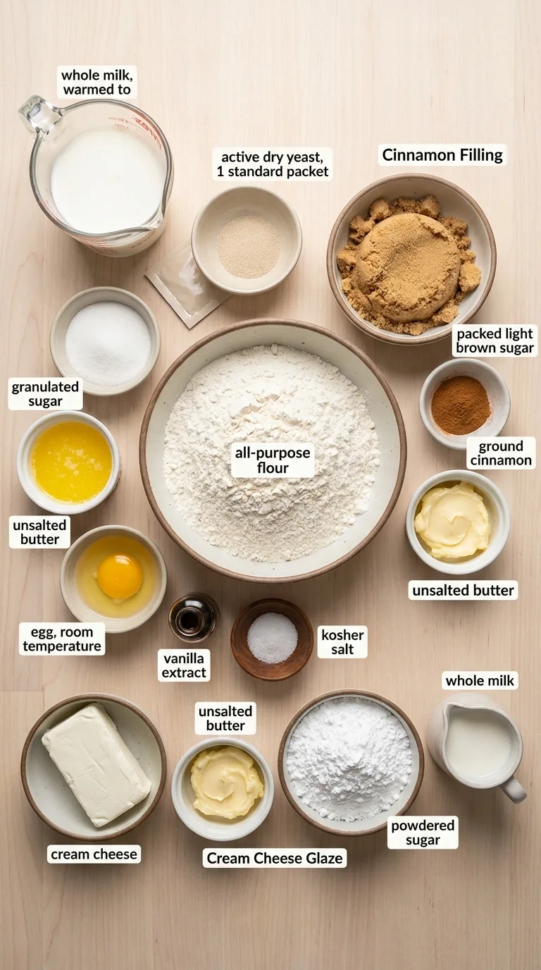 Cinnamon Rolls ingredients