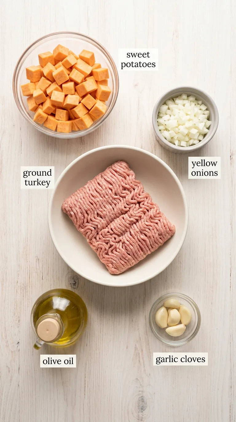 ground turkey sweet potato skillet ingredients