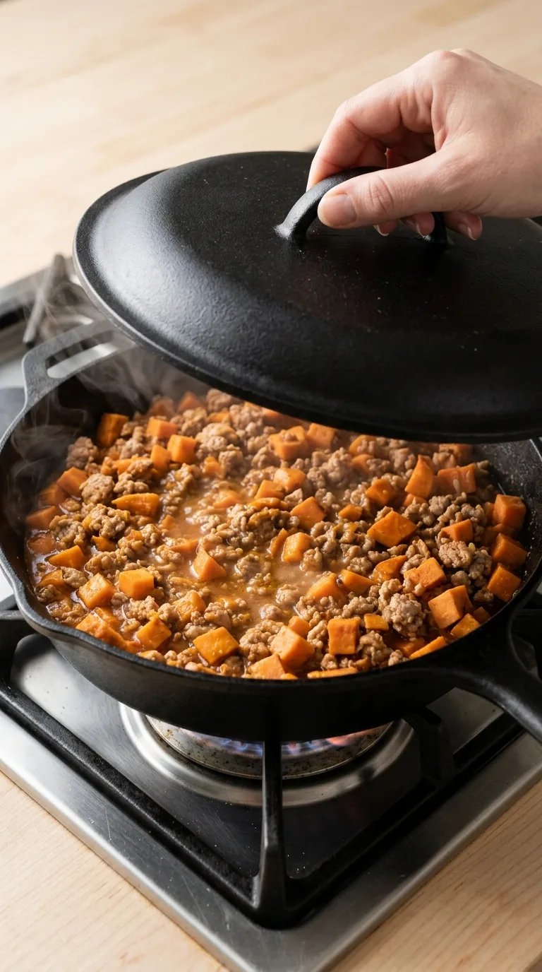 ground turkey sweet potato skillet step 8