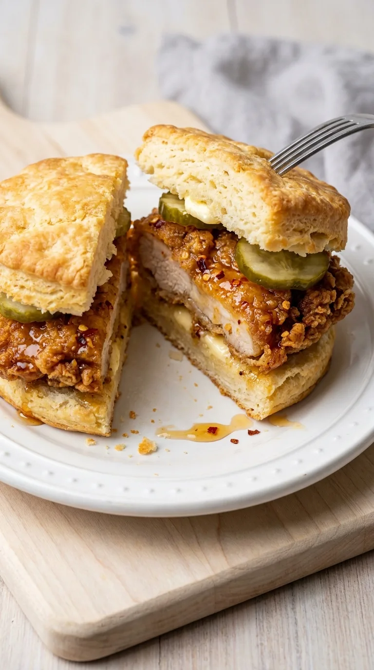 Hot Honey Chicken Biscuits final dish