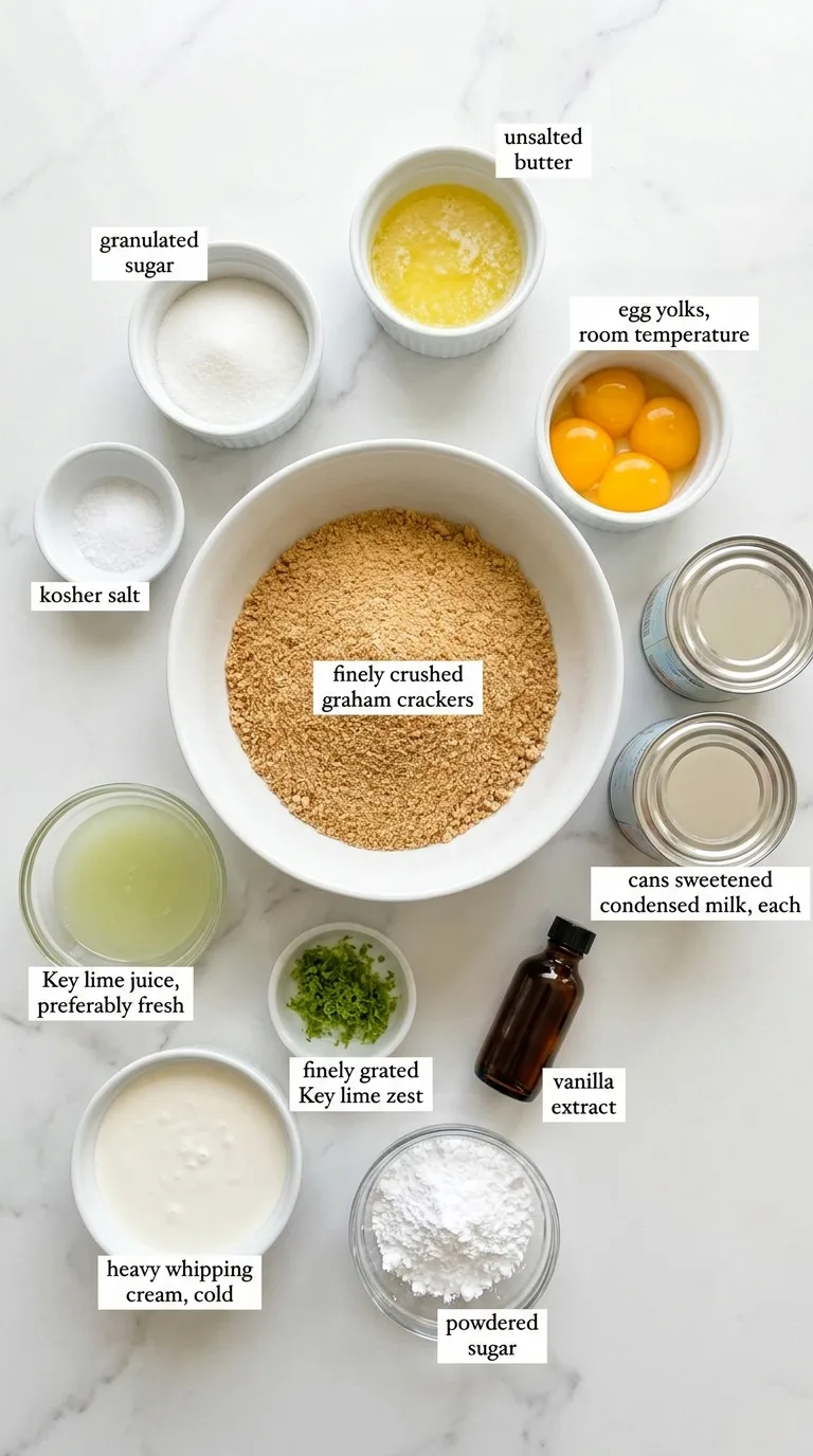 Key Lime Pie ingredients