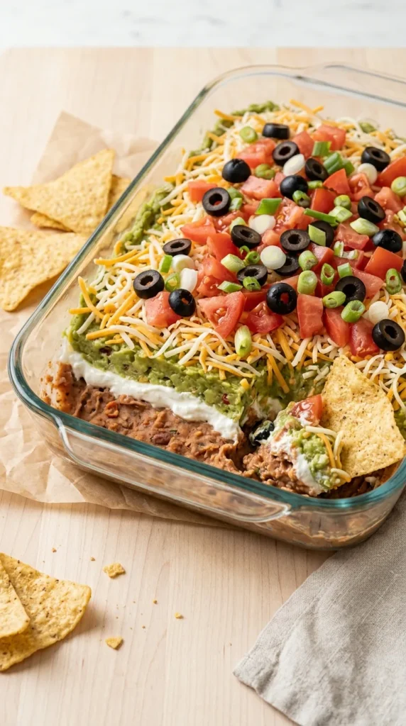 7 Layer Taco Dip full finished recipe